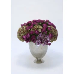 Purple Hydrangeas in Embrace Vase