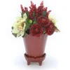 Ranunculas with Cymbidiium Orchid in Flower Pot
