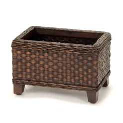 Rect Floor Planter Dd Splint Indian Spatter Brown