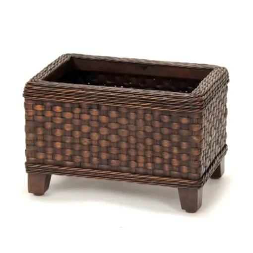 Rect Floor Planter Dd Splint Indian Spatter Brown