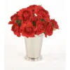 Red Ranunculus in Silver Vase