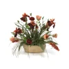 Rich Fall Tones in Tan Ceramic Planter