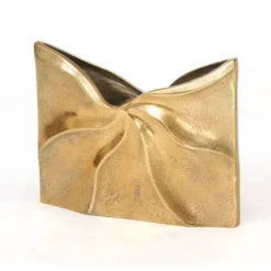 Ritz Vase in Etched Gold Finish