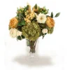 Roses & Peonies in Large Glass Urn