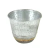 Round Galvanized Tin Pot