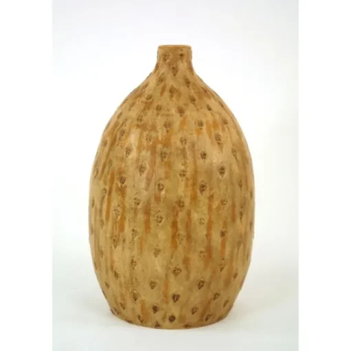 Round Tan Vase