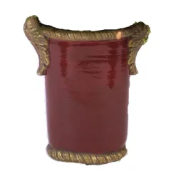 Scrolled Acanthus Talloval Planter Brick Red