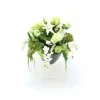 Shades of Green and White in Crysta Pedestal Vase