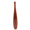 36" Slender Wood Vase in Mahogany Dark Wood