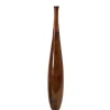 43" Slender Wood Vase in Mahogany