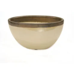 Small Earthenware Oval Vase with Shellish Sand Glaze
