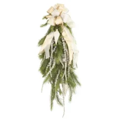 Soft Pine Swag Decorated With Silver And Gold