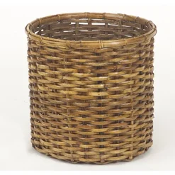 Split Rattan Tree Basket with Antique Stain