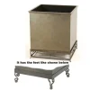 SQUARE LG EMERY WOOD PLANTER WITH SCROLLED FEET
