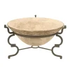 Stone Planter with Antique Metal Stand