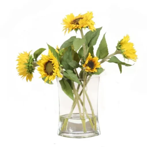Sunflowers in Glass Vase
