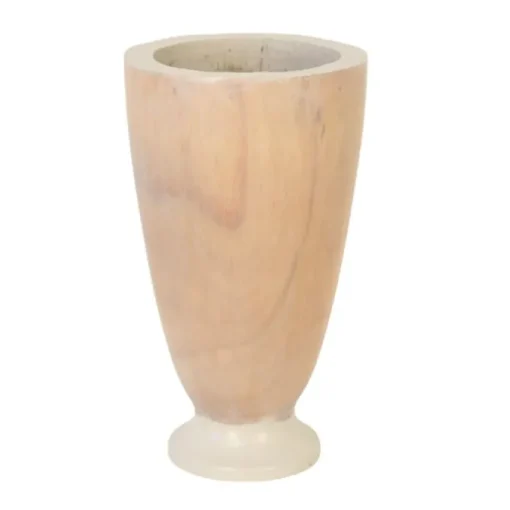 23"T WOOD VASE - MEDIUM BROWN