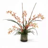 Vanda Orchid Garden in Glass Round Bowl