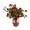 Waterlook® Burgundy Garden Roses in Plumvictoria Vase