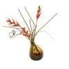 Waterlook® Heliconias in Amber Gourd Vase
