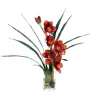 Waterlook® Rust Orchid Blades in Rect. Vase