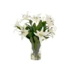Waterlook® White Casablanca Lilies in Glass Cylinder