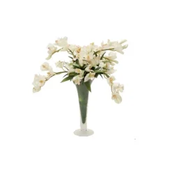 Waterlook® White Orchid Tropical Mix in Glass Vase