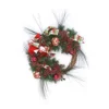 Wreath with Red Berries and Ornaments